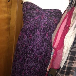 Express purple strapless dress